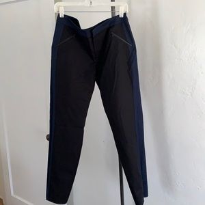 Rebecca Taylor Navy and Black Tuxedo Pants- Sz L
